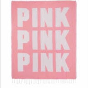 Pink Victoria’s Secret beach blanket